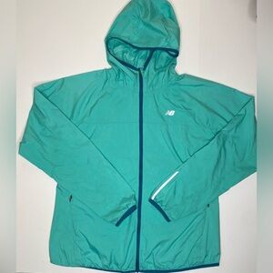 New Balance Trail Windcheater Hooded Zip Up Jacket Women’s Sz Lg